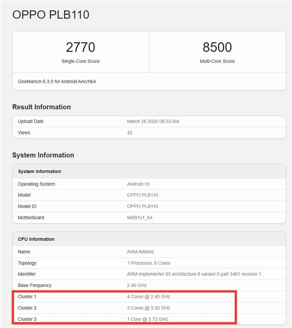 OPPO全球首发!联发科天玑9400+跑分出炉:多核成绩达8500