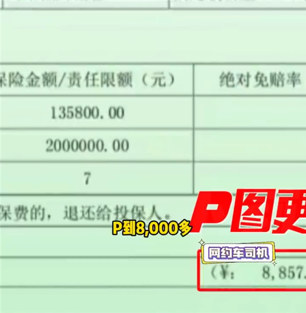 多名网约车司机投保被公司P图诈骗:交了万元 结果对方只花1千多投保