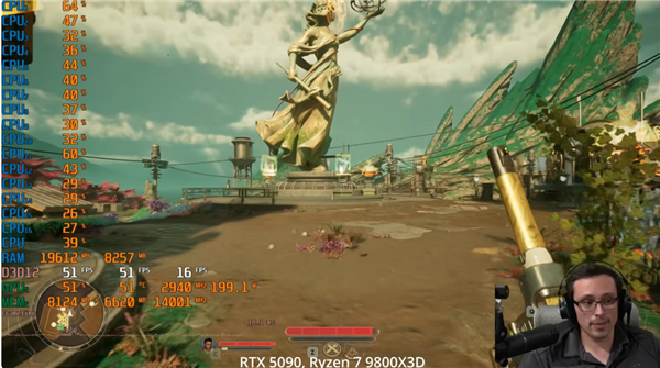 RTX 5090+9800X3D也扛不住！《天外世界2》光追540p跑不满60帧