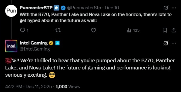 Intel激情误发锐炫B770显卡:3000元档最期待游戏卡还有戏