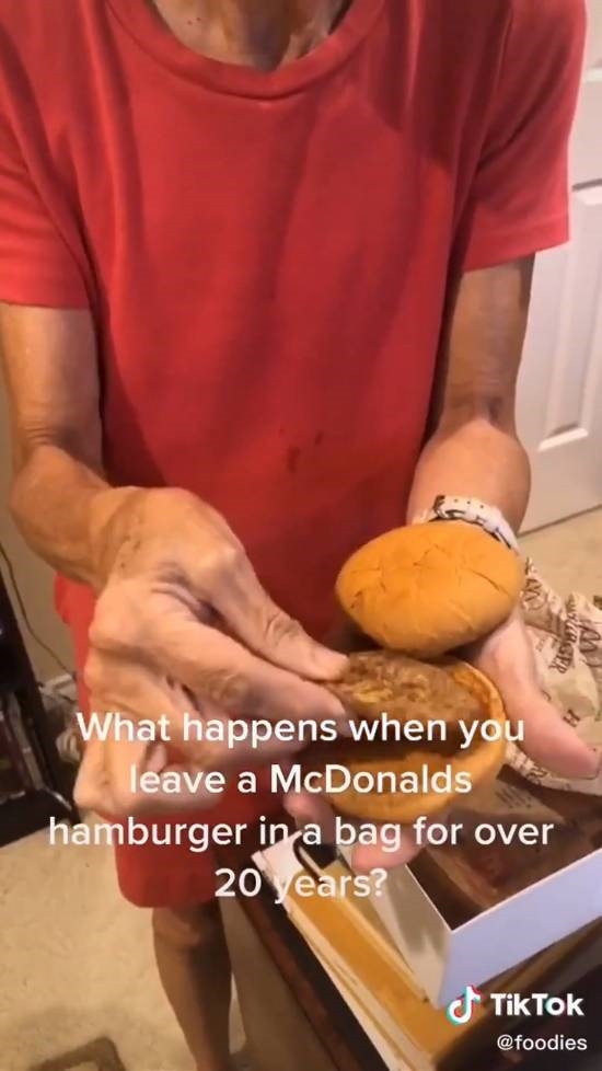 麦当劳套餐保存20年没发霉、腐烂!网友热议