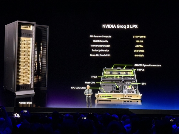 NVIDIA创造全新Groq 3 LPU：500MB SRAM高速缓存 7倍带宽碾压HBM4