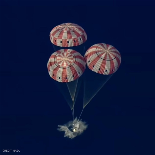 阿尔忒弥斯2号成功溅落太平洋！美国载人绕月任务圆满成功