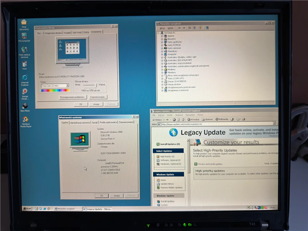 26年Windows全通关！单核ThinkPad T43封神：裸机跑遍NT到Win10