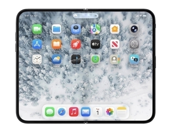 苹果首款折叠屏手机！iPhone Fold/Ultra机模亮相：纯白配色