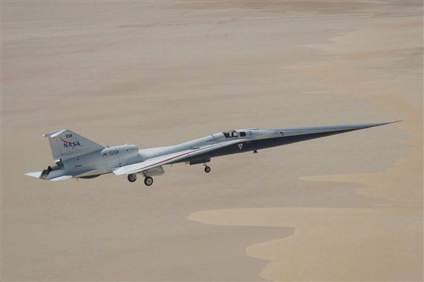 NASA官宣里程碑：X-59试验机完成首次超音速试飞