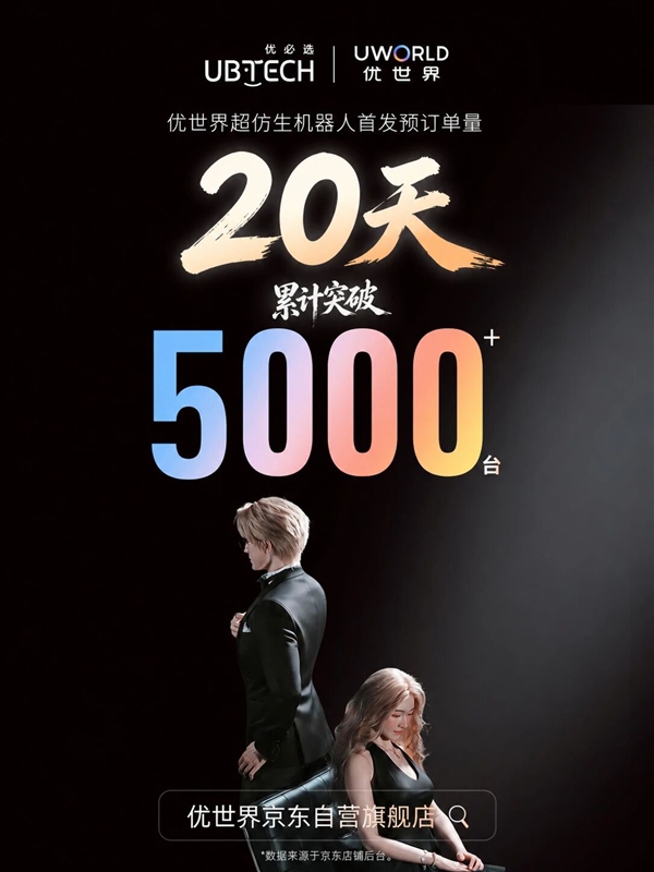 机器人情侣火爆:优必选超仿生人形机器人首发预订单超5000台