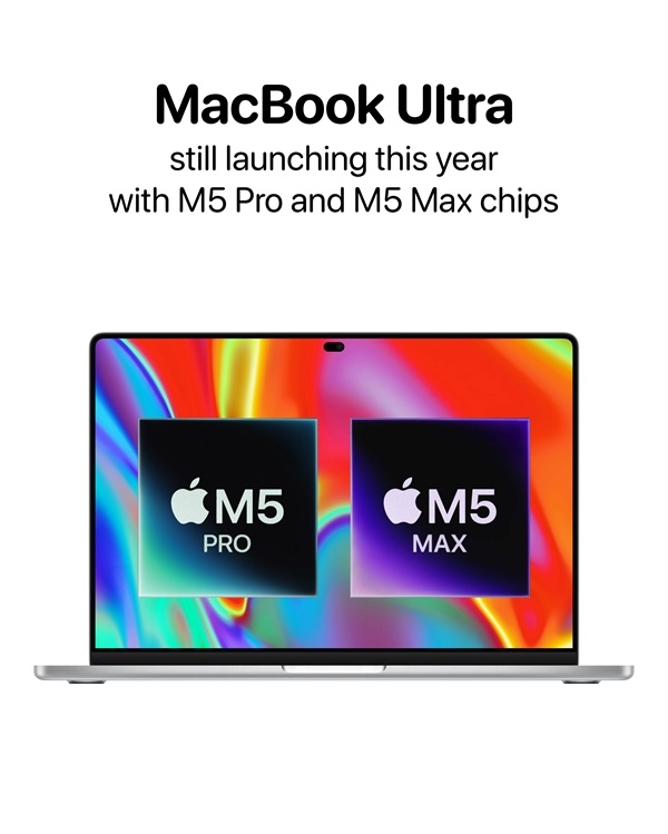 苹果触控屏Macbook沿用M5芯片