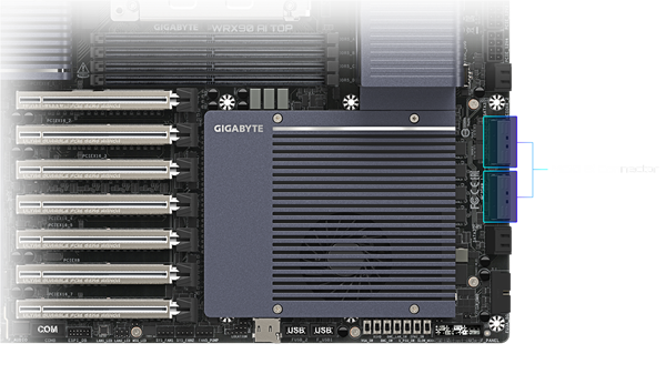 技嘉推新款主板:风冷八通道支持2TB内存、还能塞进九块GPU!